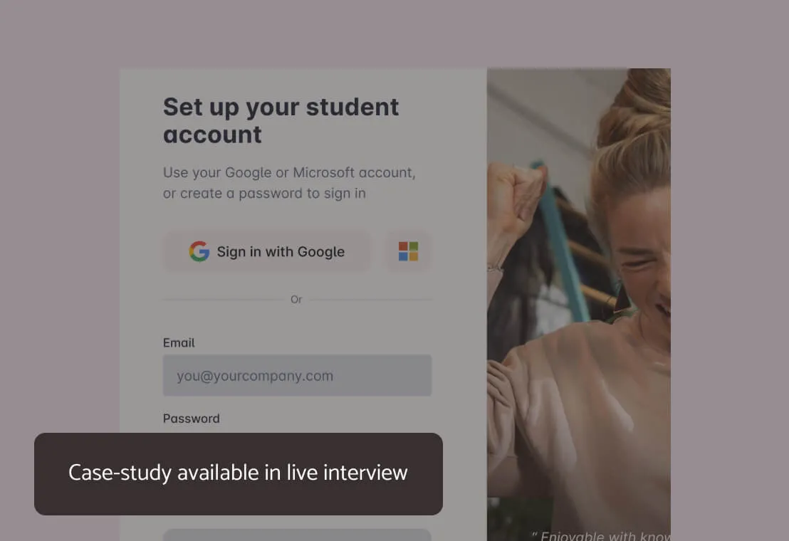 Image of Preply's onboarding for b2b students